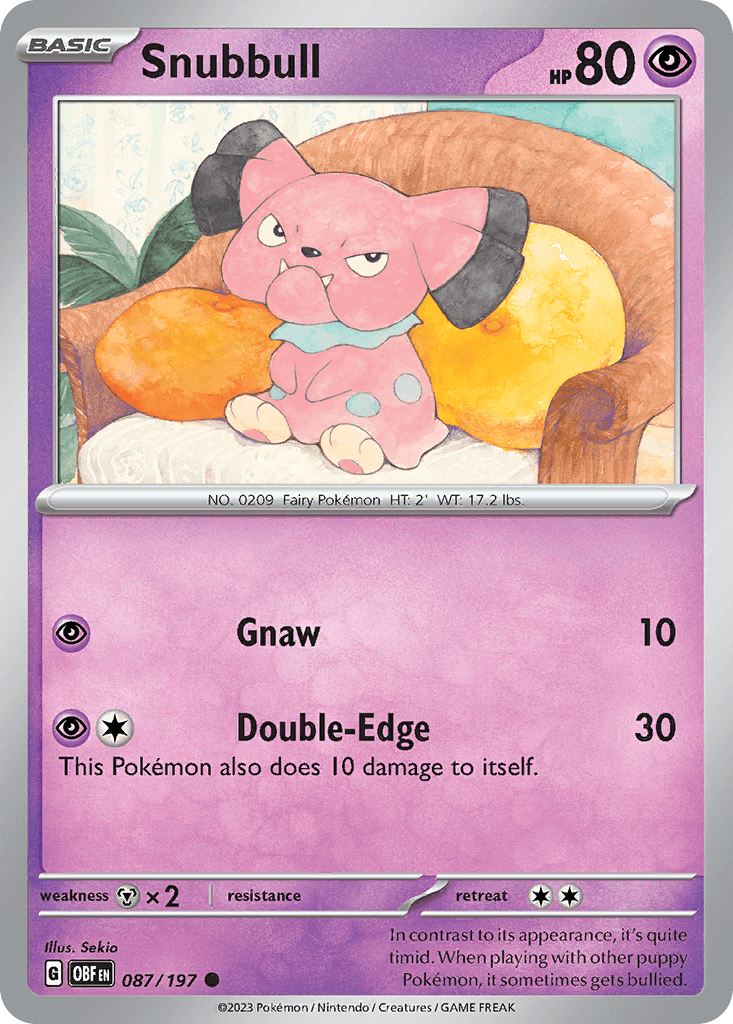 Snubbull Obsidian Flames card
