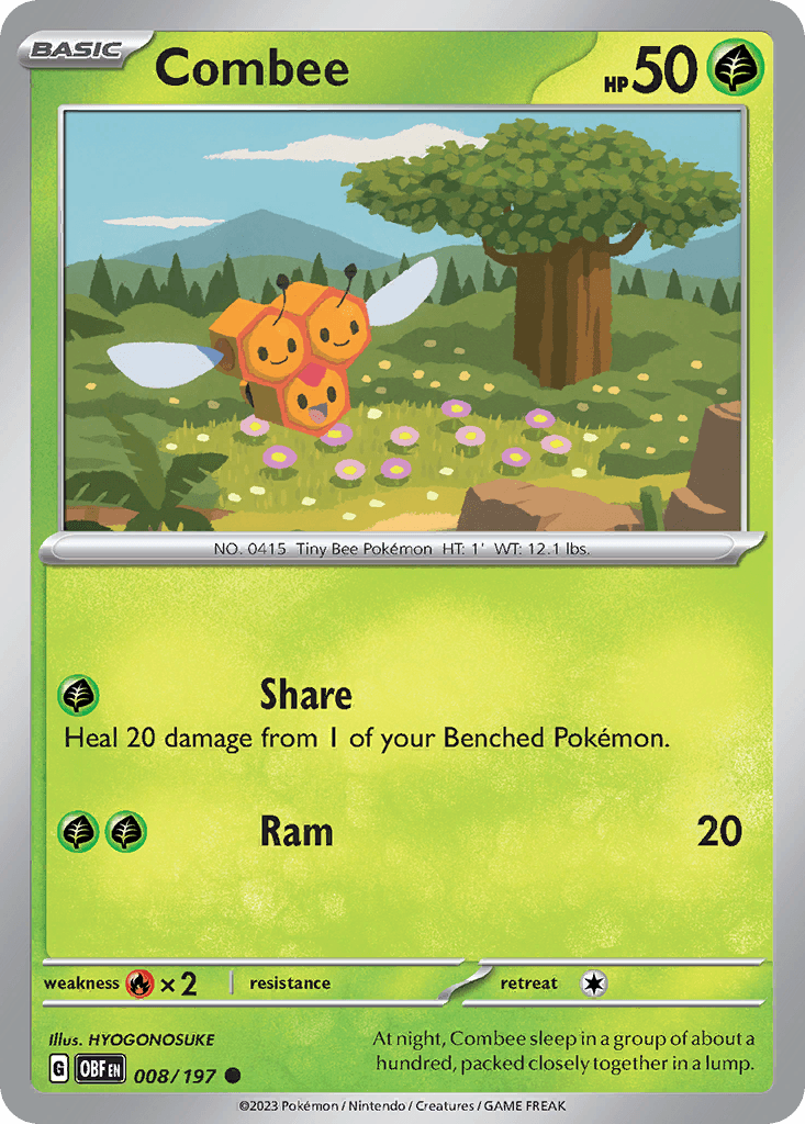 Combee Obsidian Flames card