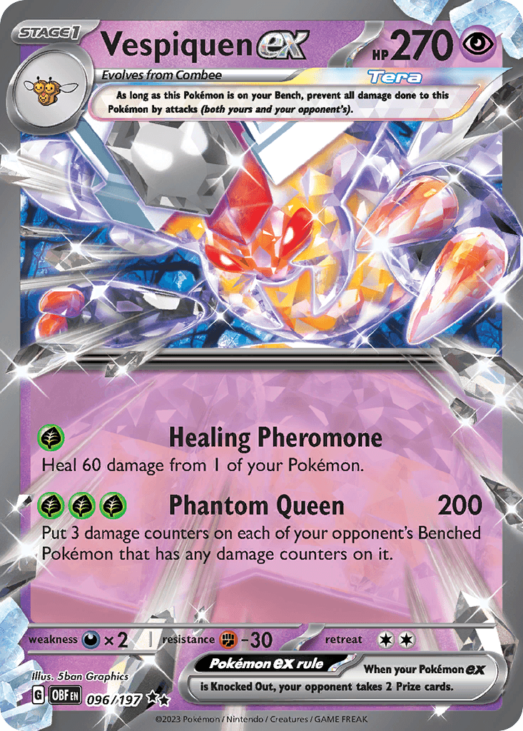 Vespiquen ex Obsidian Flames card