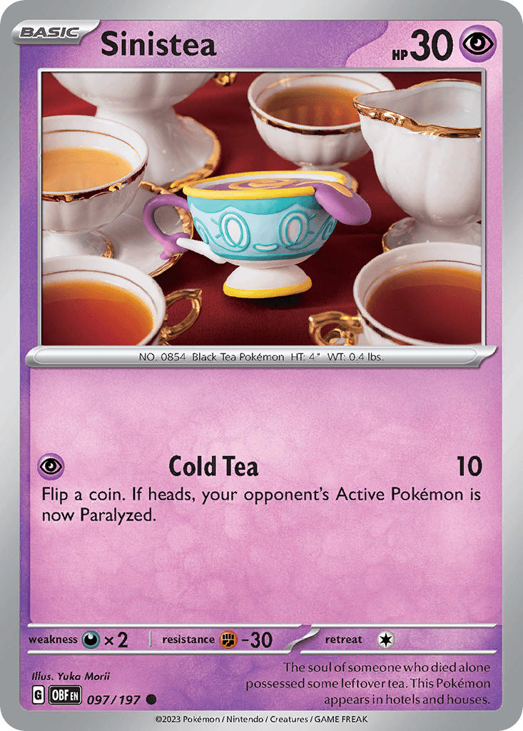 Sinistea Obsidian Flames card