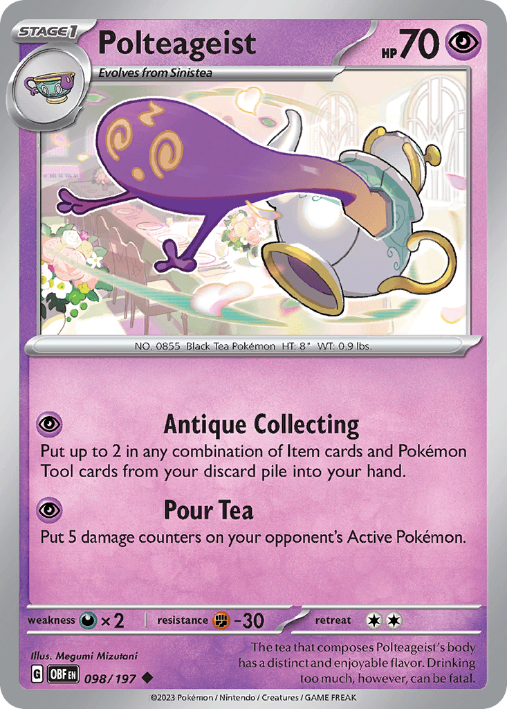 Polteageist Obsidian Flames card