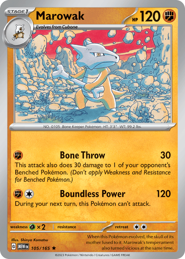 Marowak 寶可夢 card