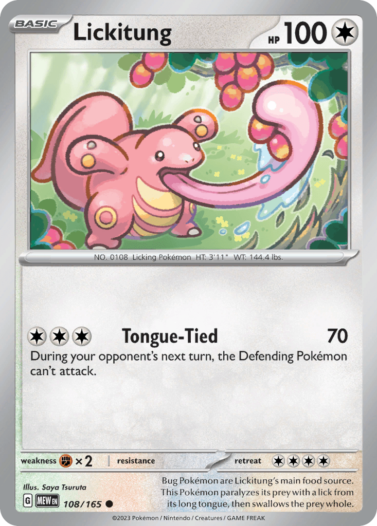 Lickitung 寶可夢 card