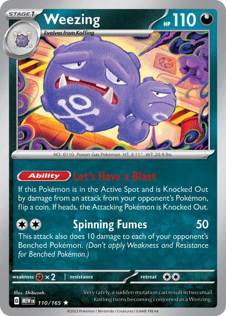 Weezing 151 card