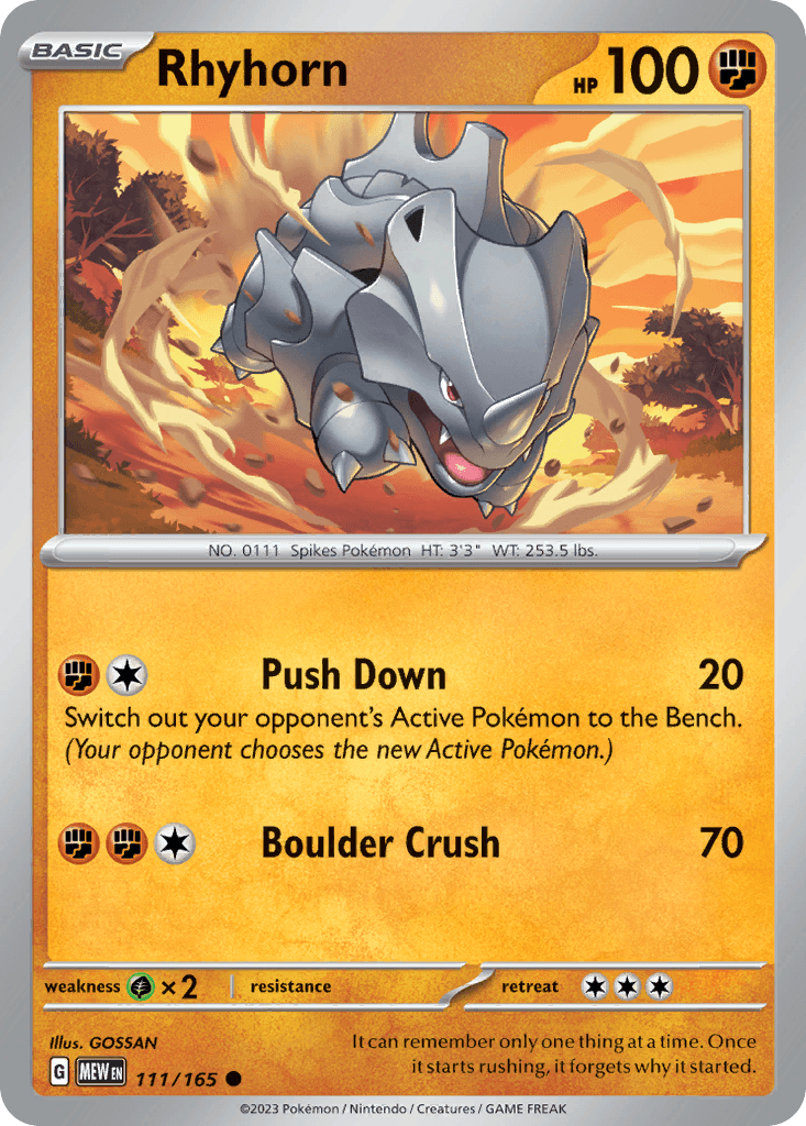 Rhyhorn 寶可夢 card