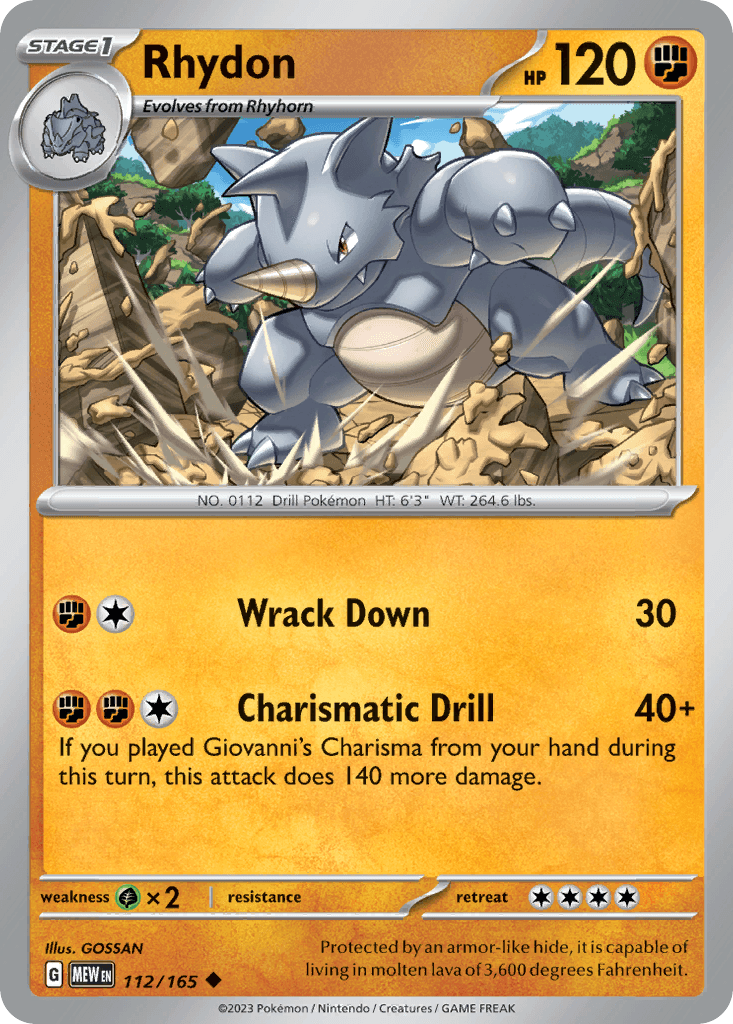 Rhydon 151 card