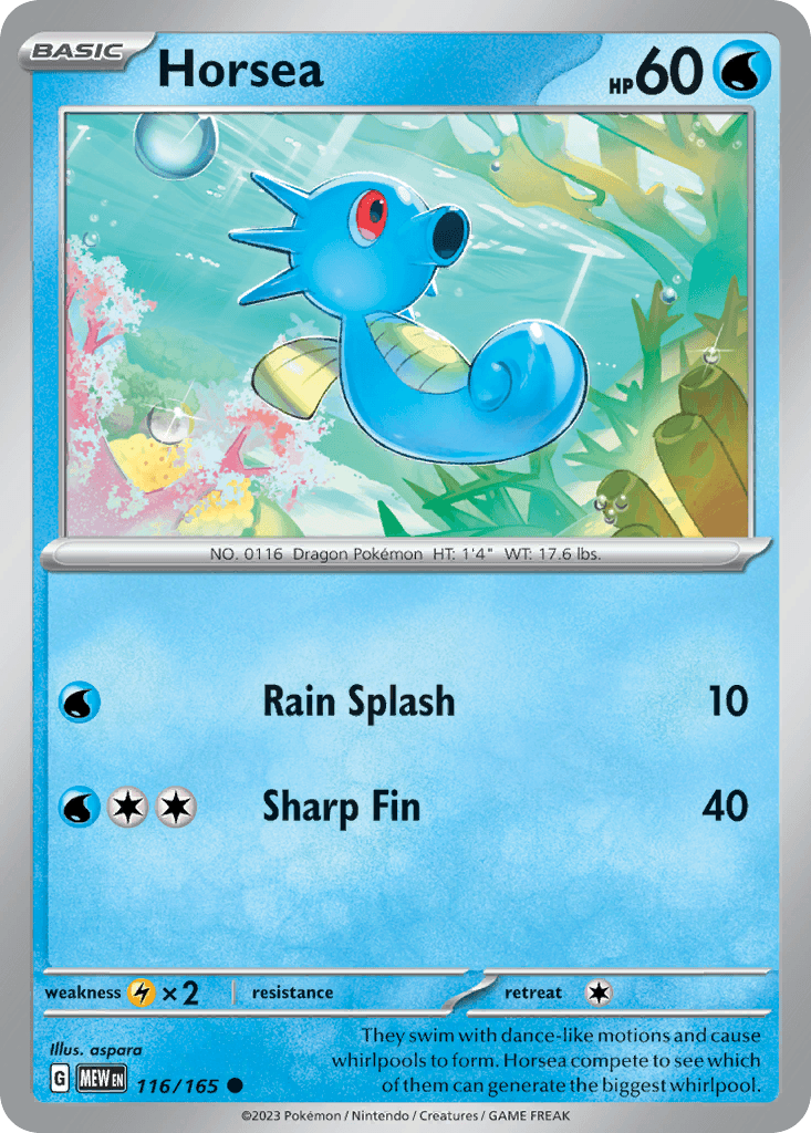 Horsea 151 card