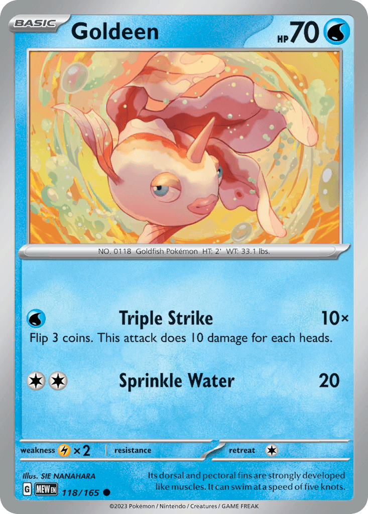 Goldeen 151 card