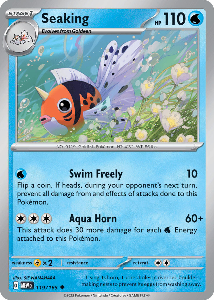 Seaking 寶可夢 card