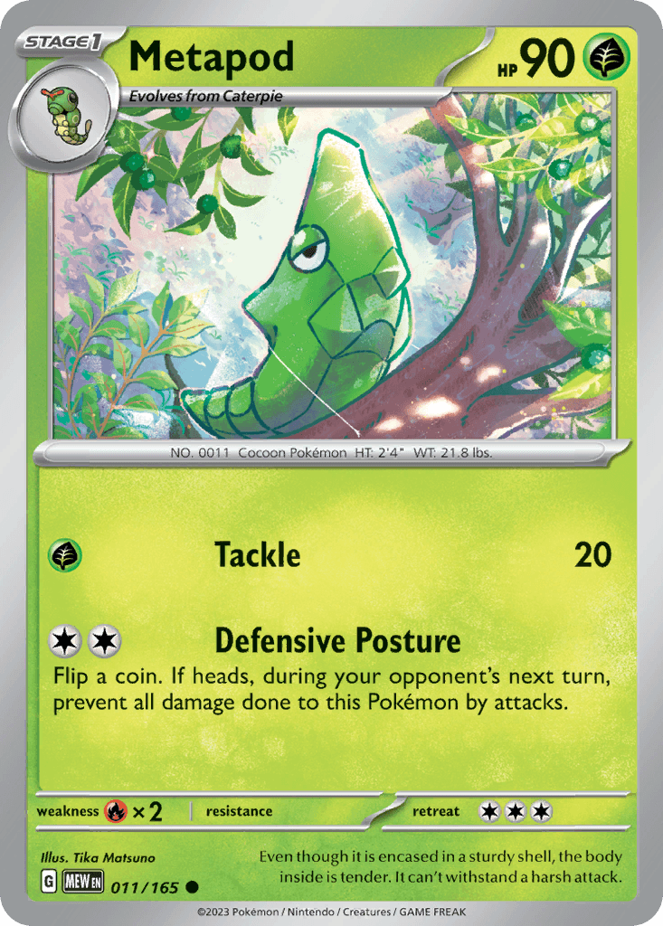 Metapod 151 card