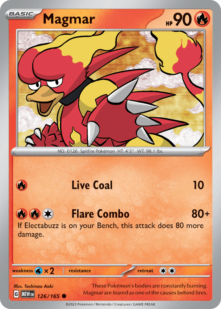 Magmar 151 card