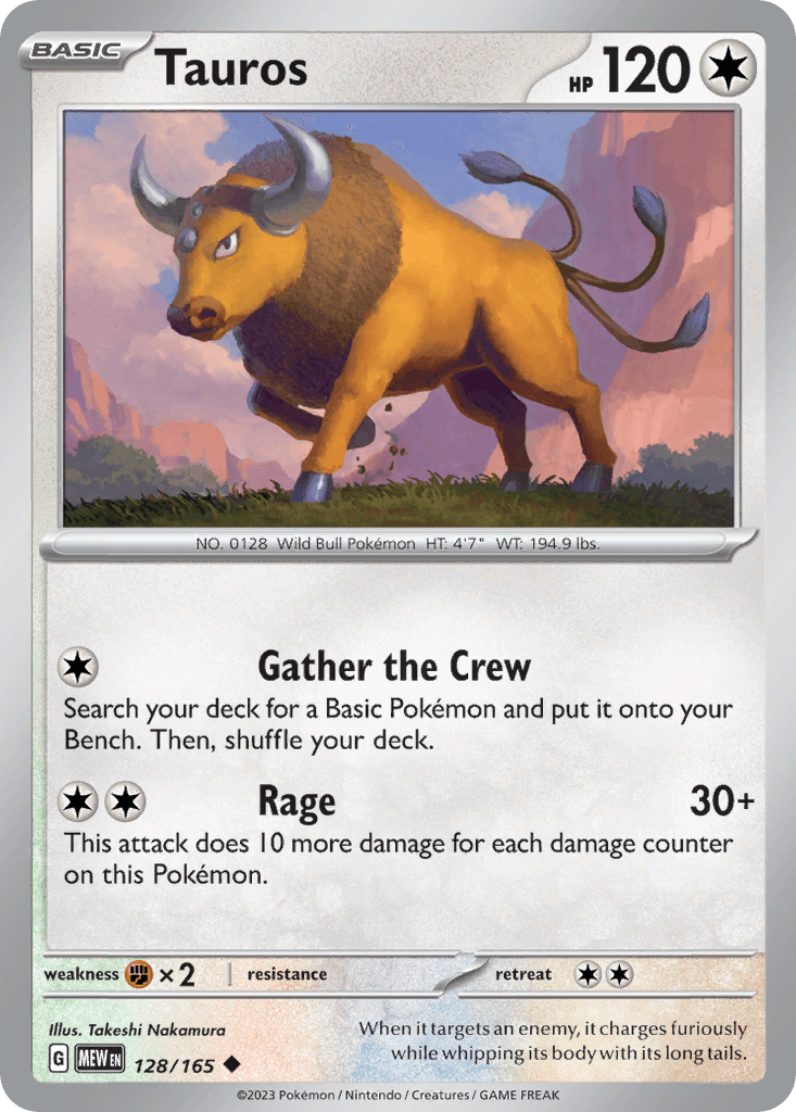 Tauros 151 card