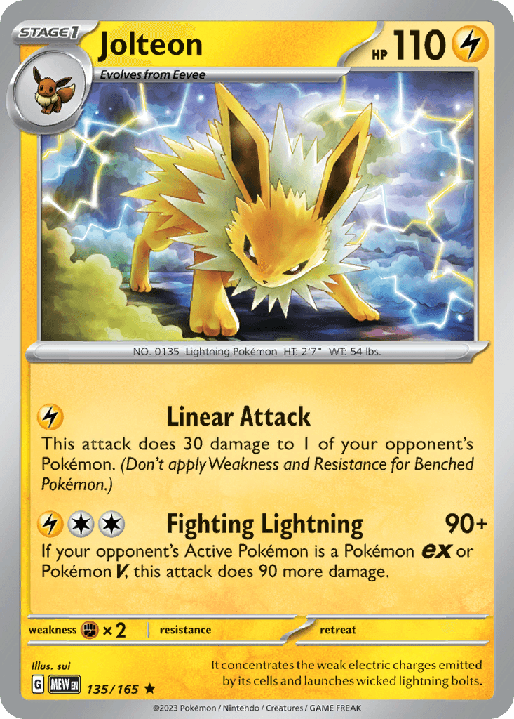 Jolteon 151 card
