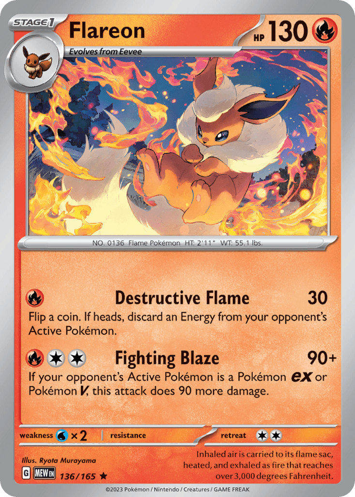 Flareon 寶可夢 card