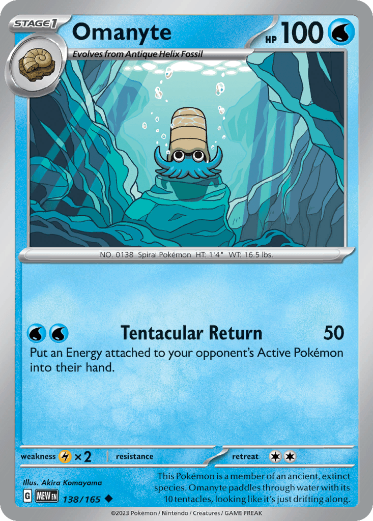 Omanyte 寶可夢 card