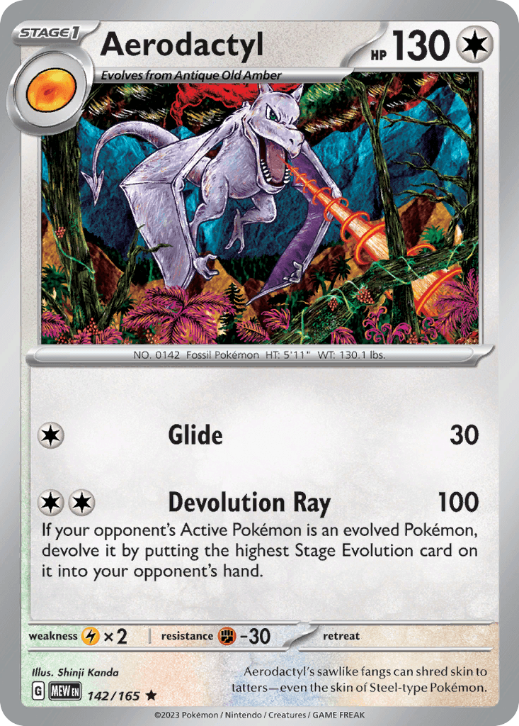 Aerodactyl 151 card