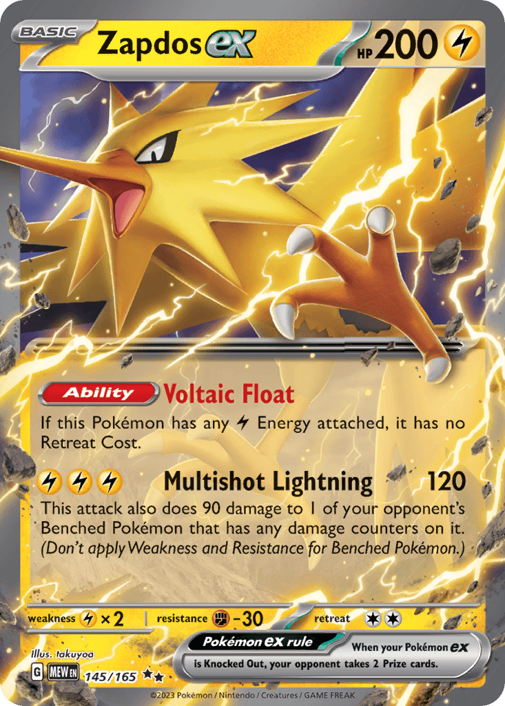 Zapdos ex 151 card