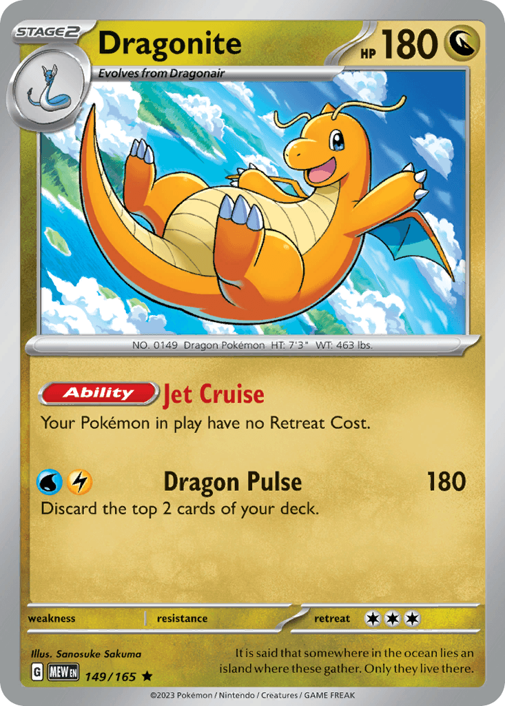 Dragonite 宝可梦 card