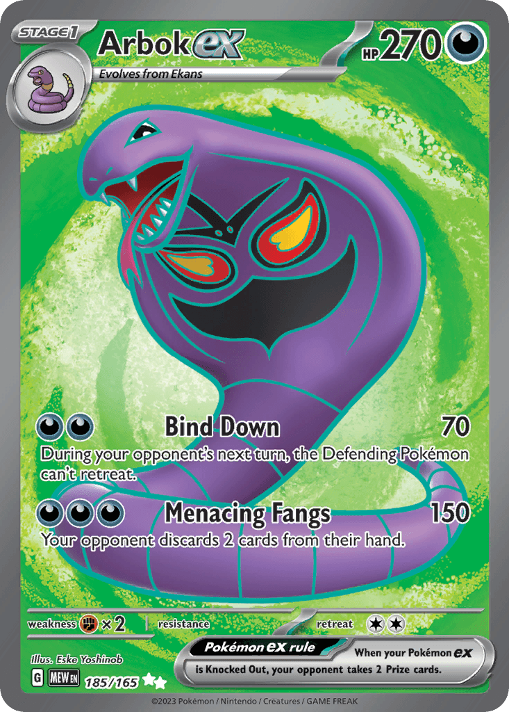 Arbok ex 151 card