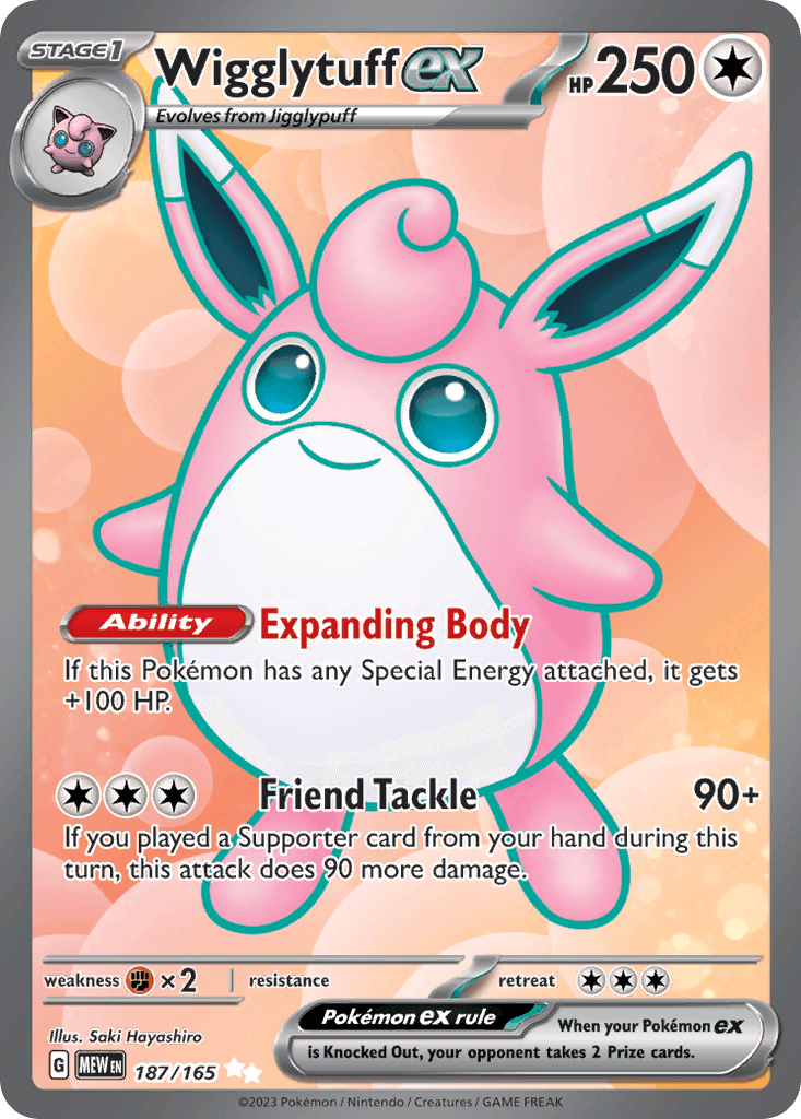 Wigglytuff ex 151 card