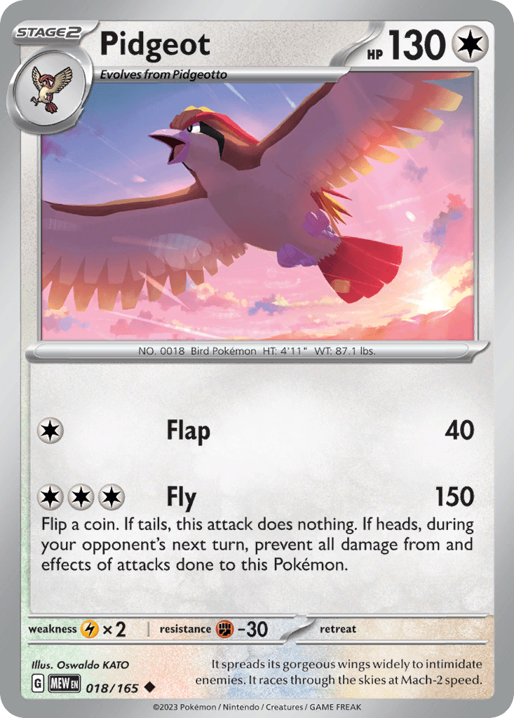 Pidgeot 151 card