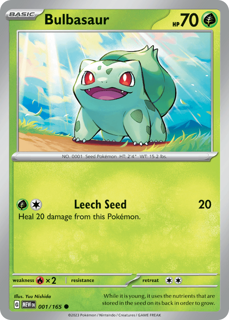 Bulbasaur 151 card