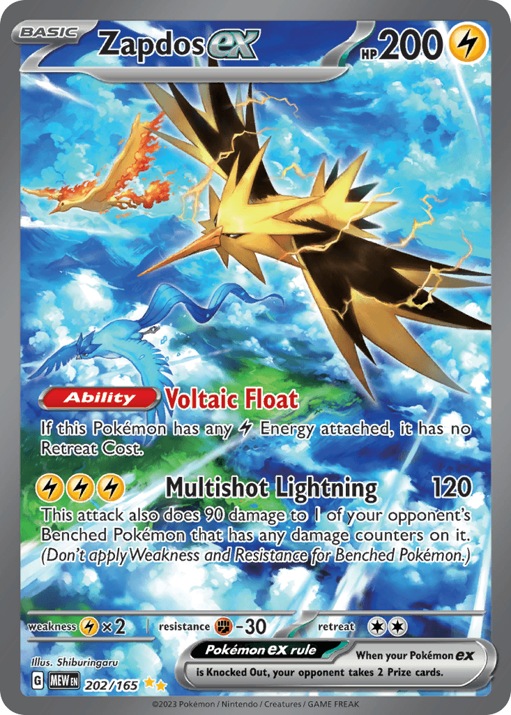 Zapdos ex 寶可夢 card