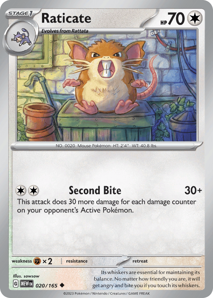 Raticate 151 card