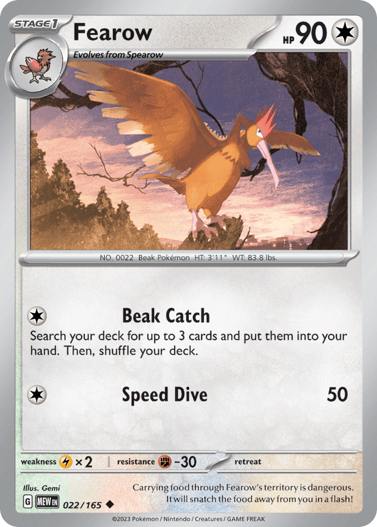 Fearow 寶可夢 card
