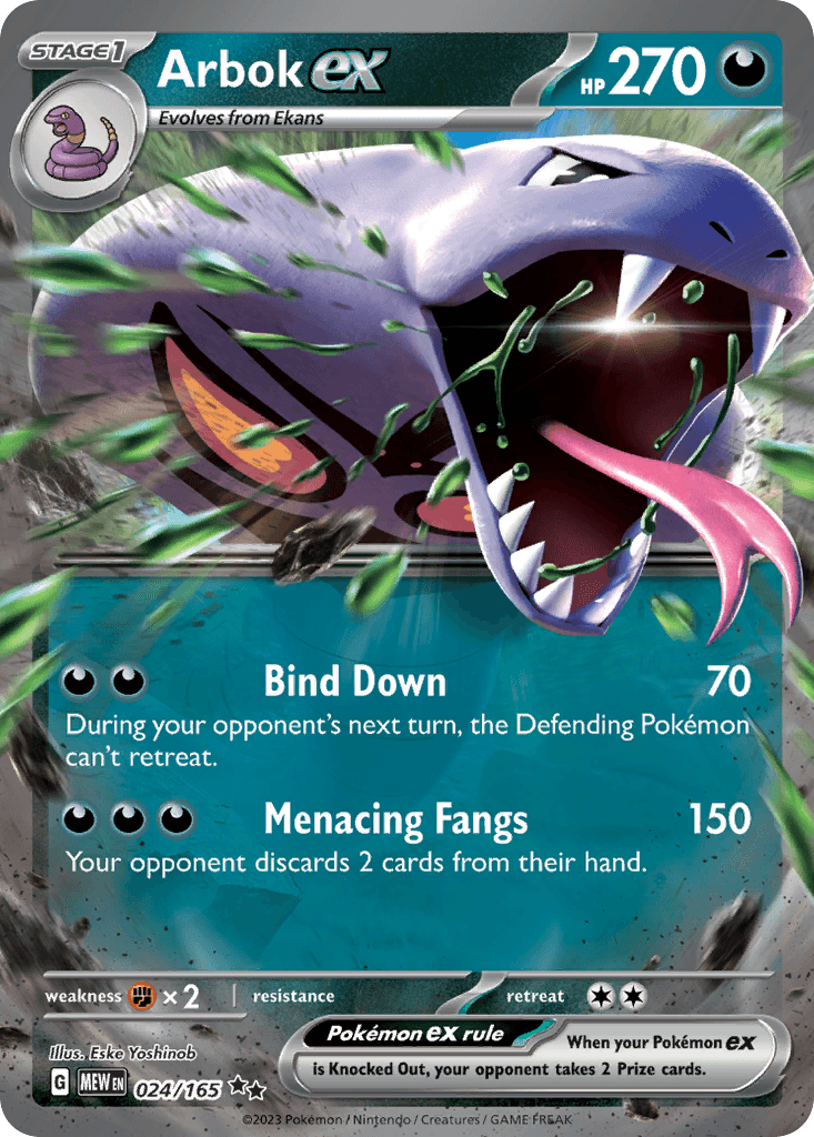 Arbok ex 151 card