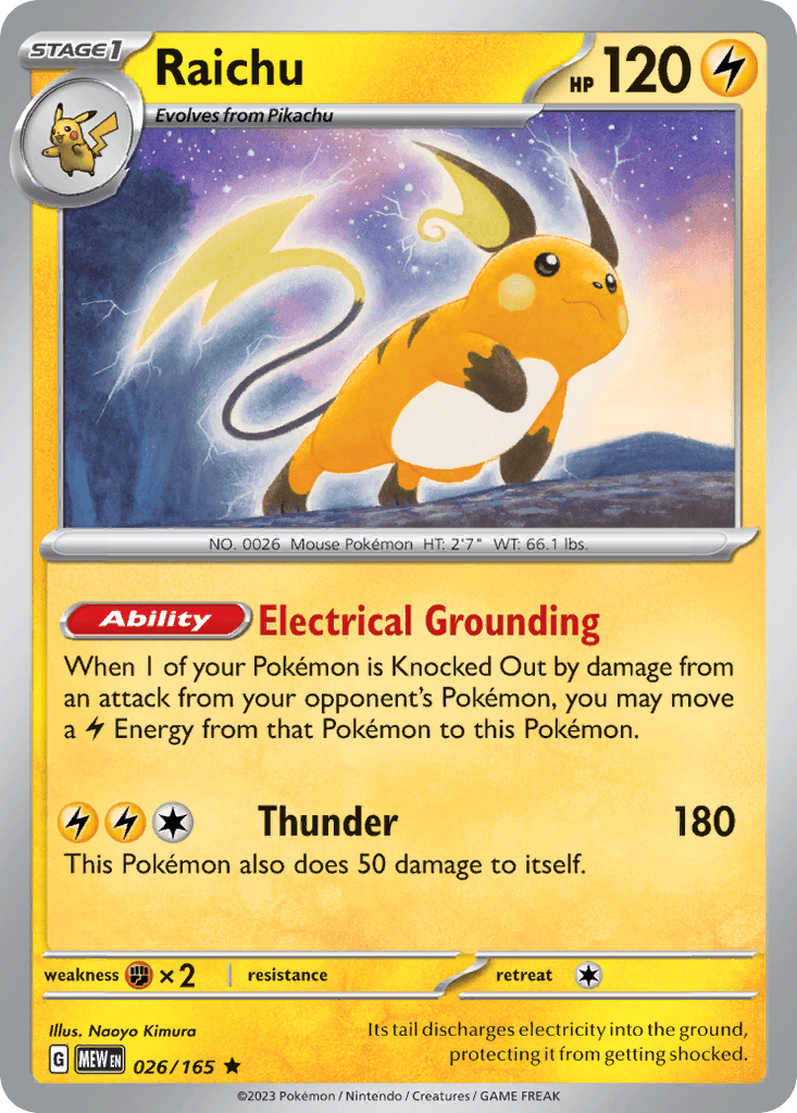 Raichu 151 card