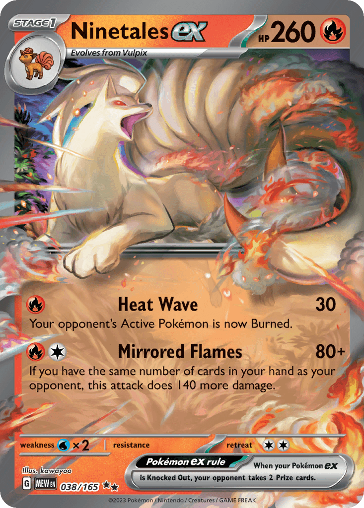 Ninetales ex 151 card