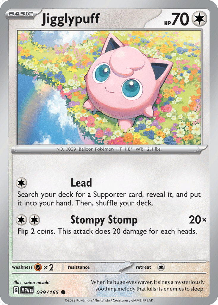 Jigglypuff 151 card