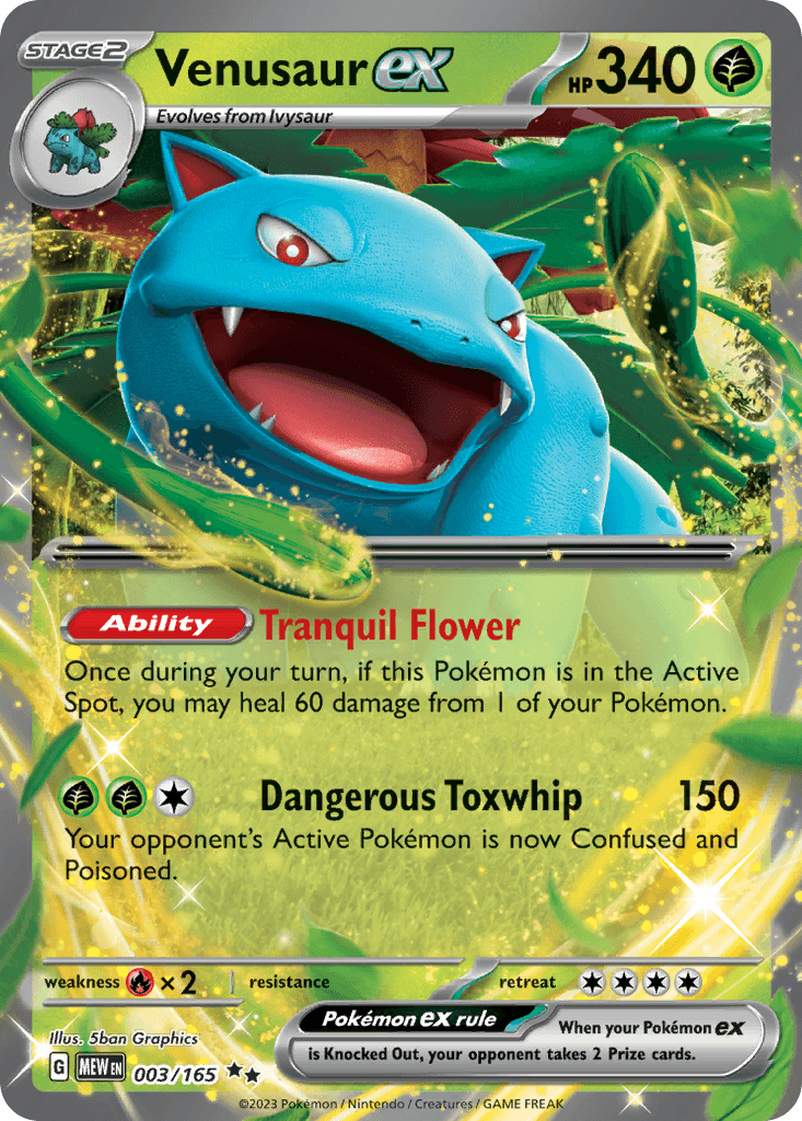 Venusaur ex 151 card
