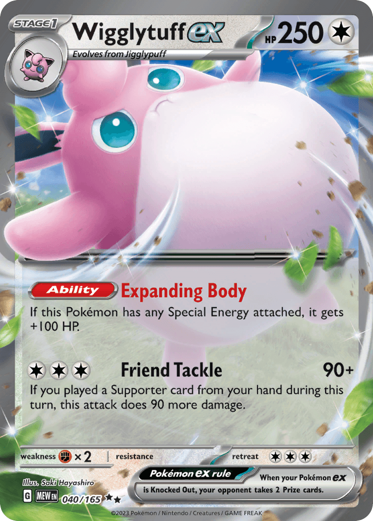 Wigglytuff ex 151 card