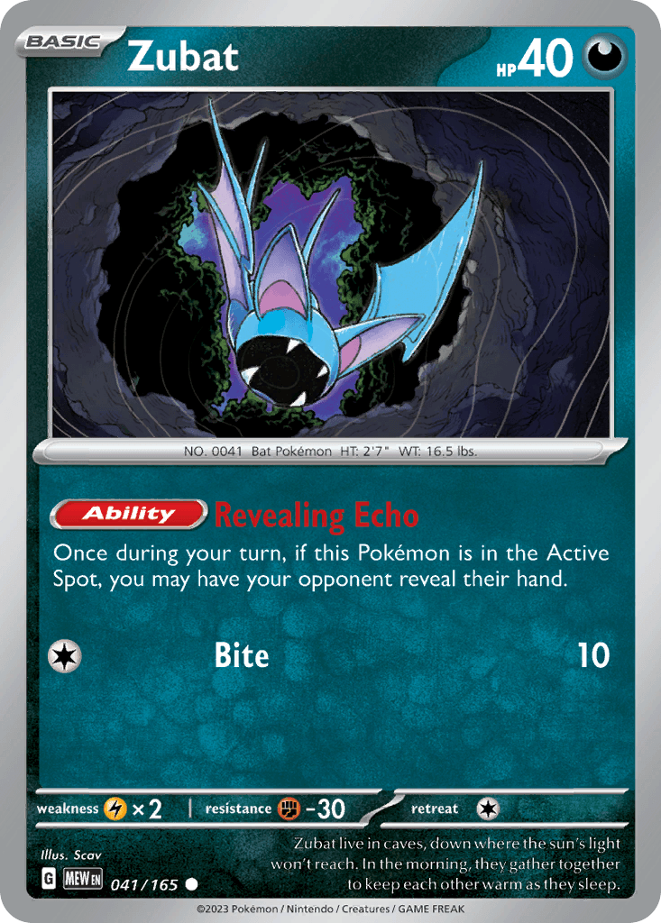 Zubat 151 card