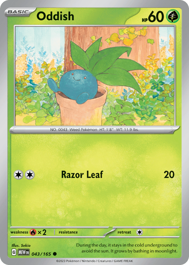 Oddish 151 card