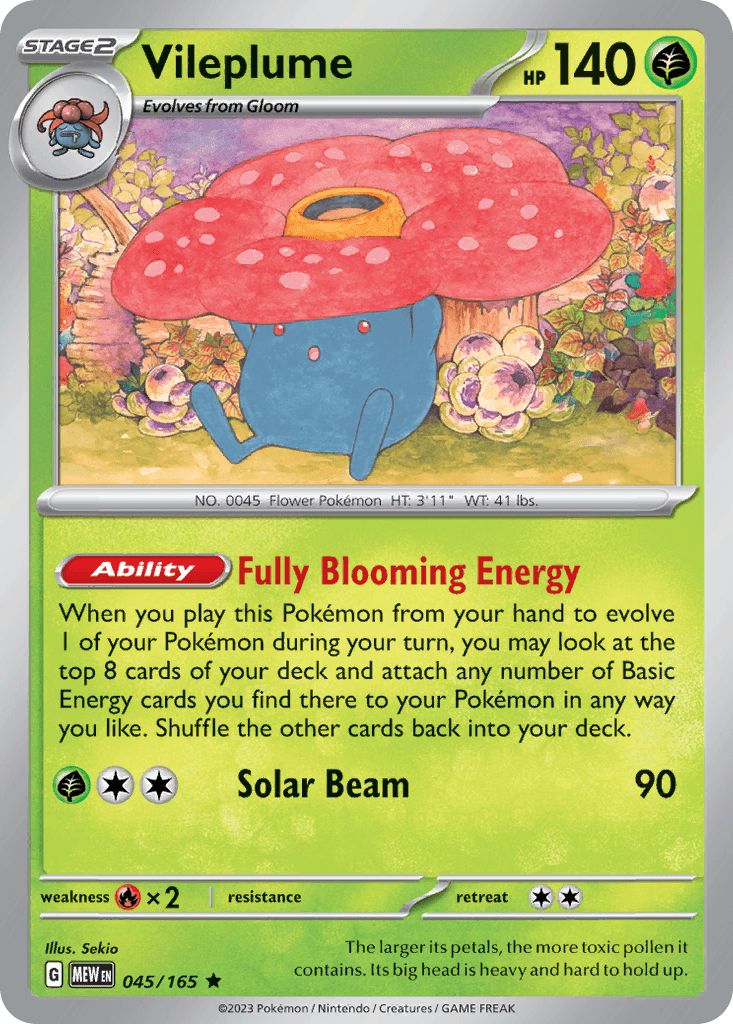 Vileplume 寶可夢 card