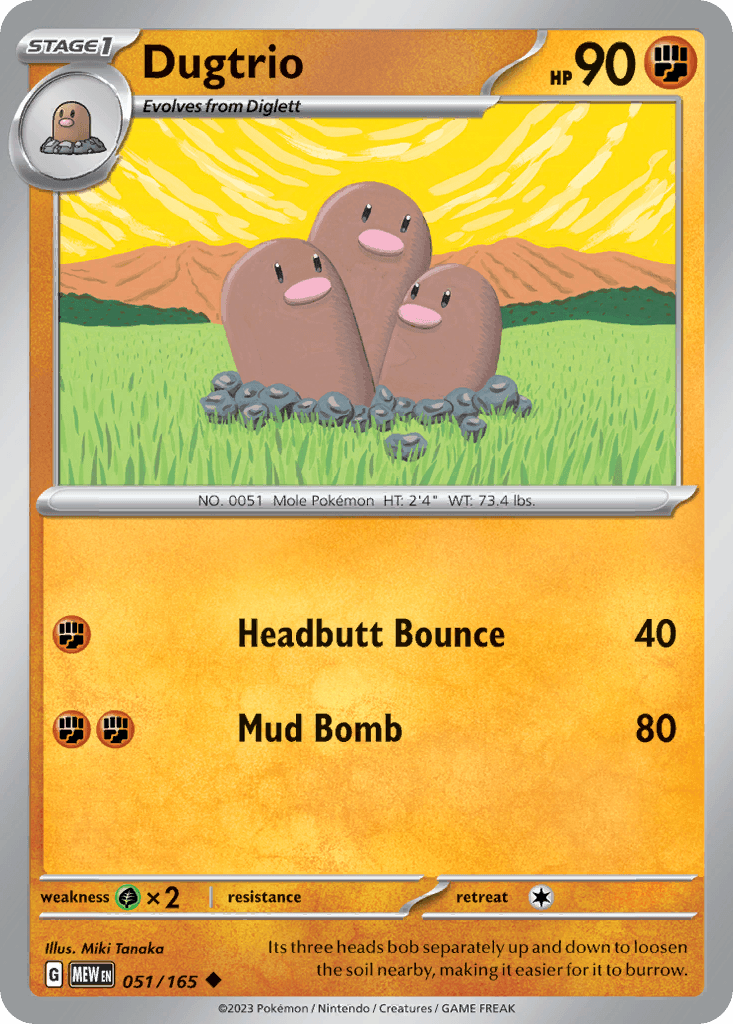 Dugtrio 151 card