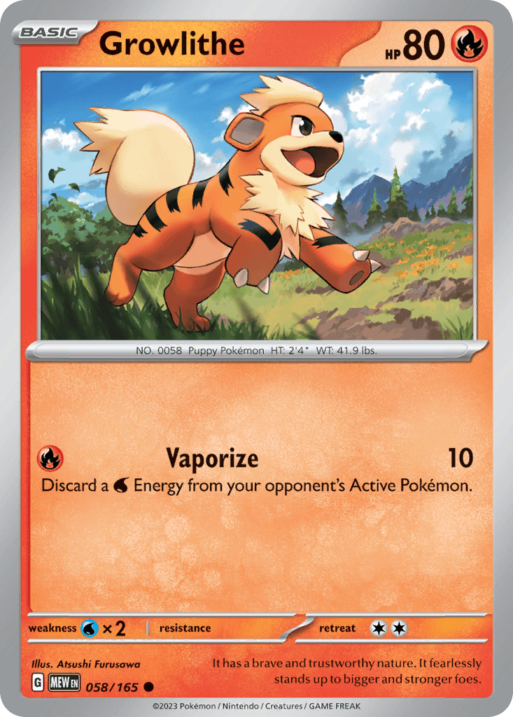 Growlithe 151 card