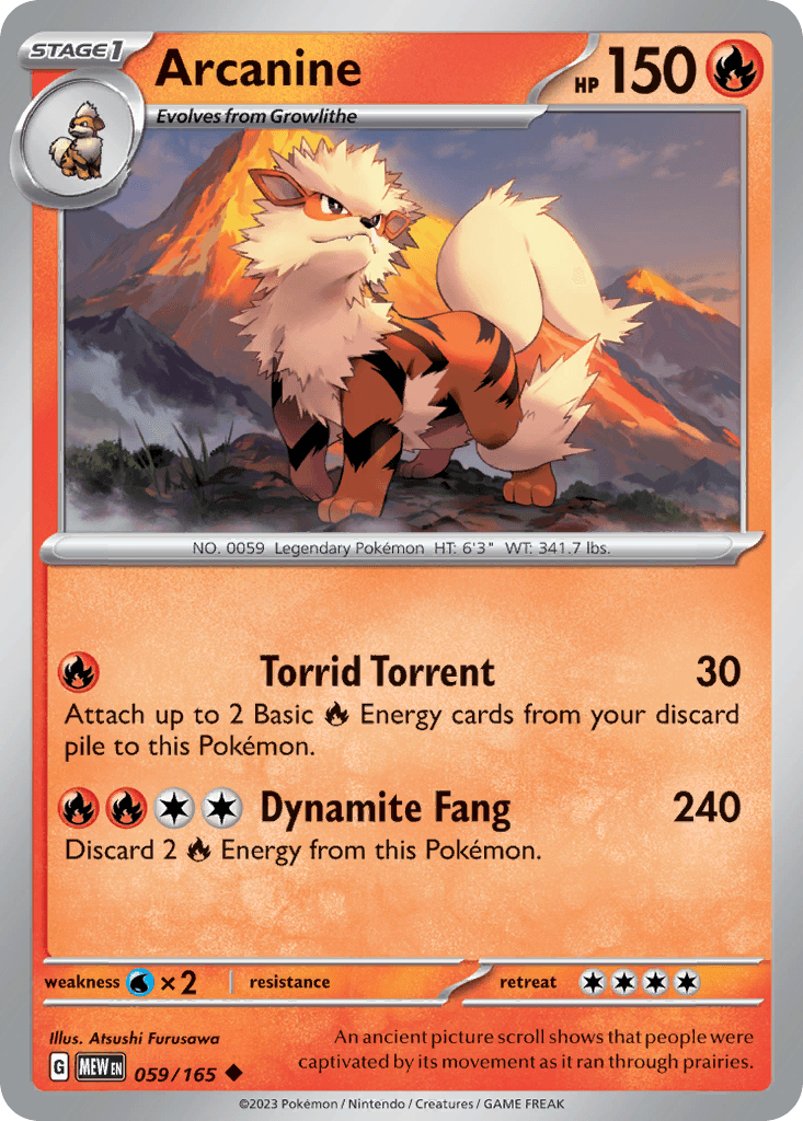 Arcanine 151 card