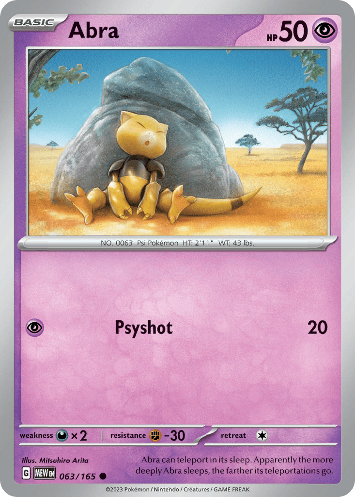 Abra 寶可夢 card