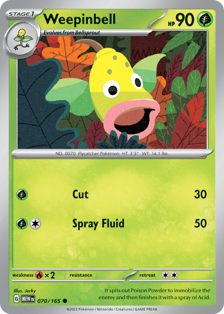 Weepinbell 151 card