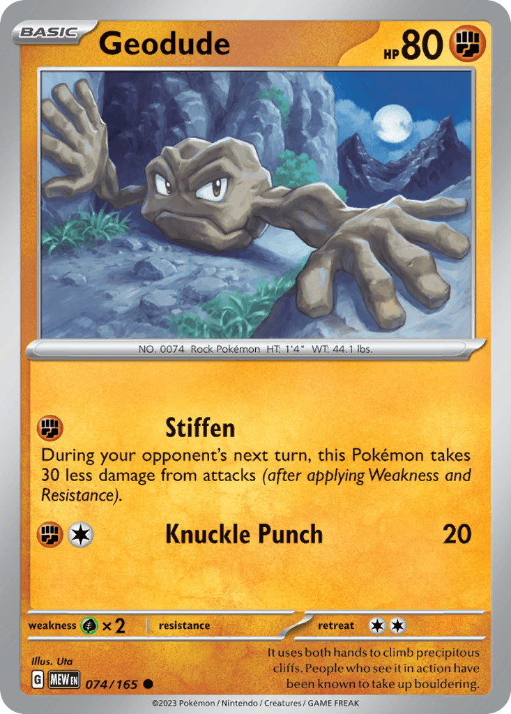 Geodude 151 card