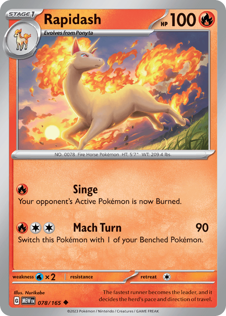 Rapidash 寶可夢 card