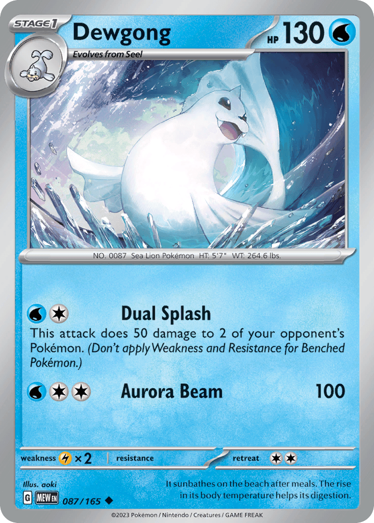 Dewgong 151 card