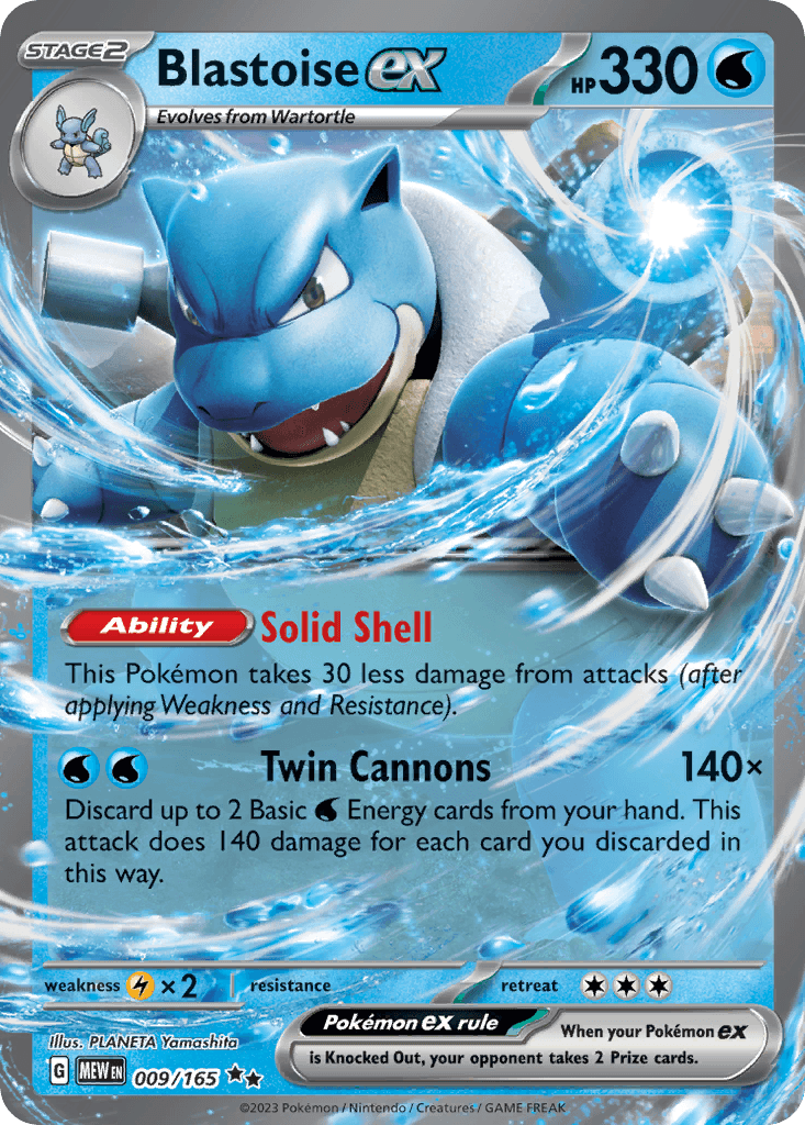 Blastoise ex 151 card