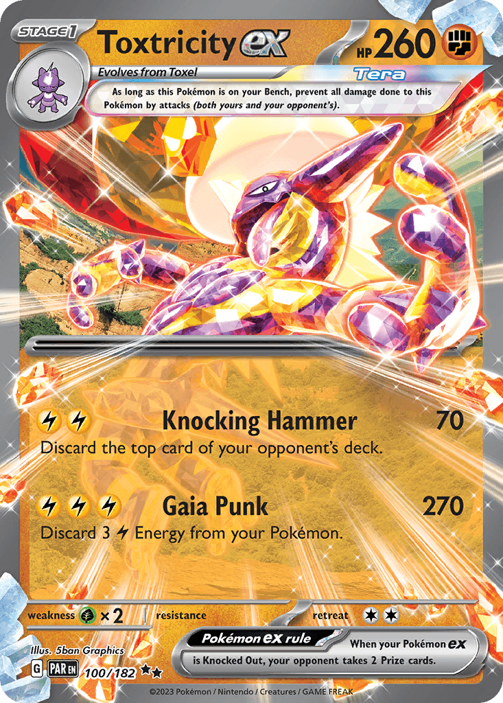 Toxtricity ex Paradox Rift card
