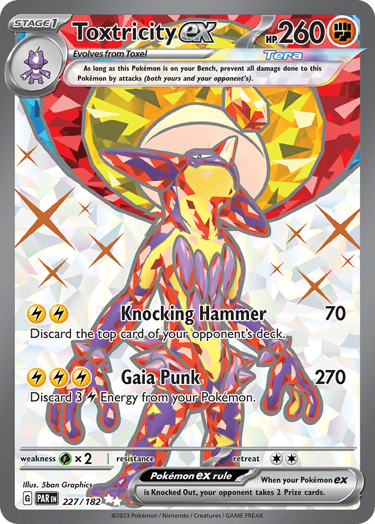 Toxtricity ex Paradox Rift card