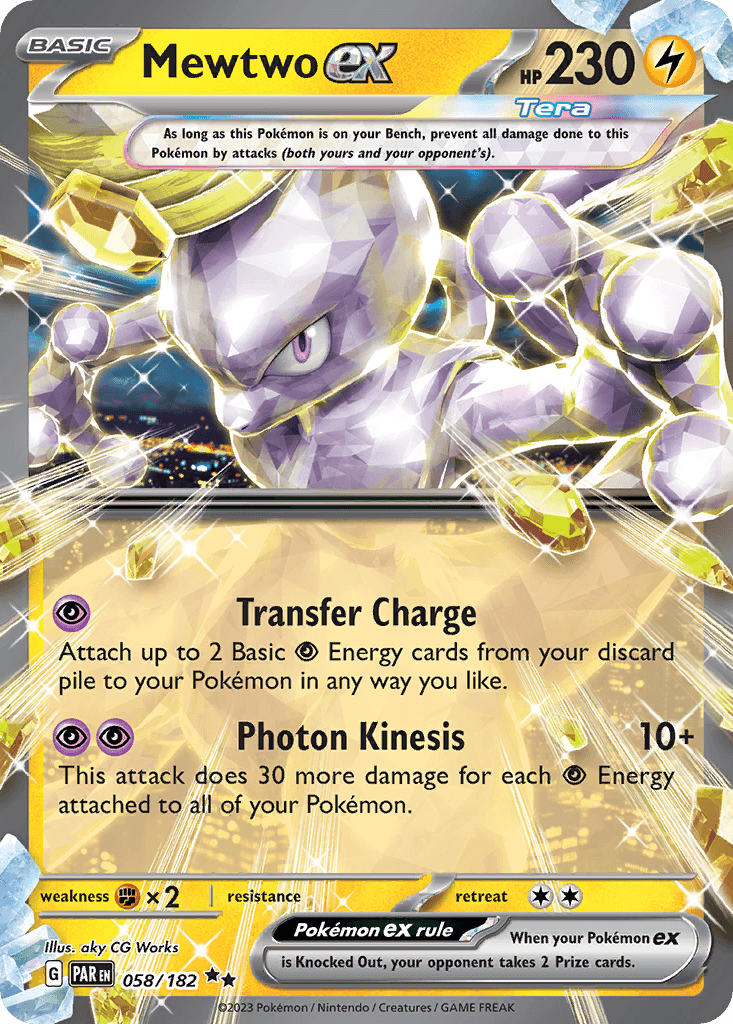 Mewtwo ex Paradox Rift card